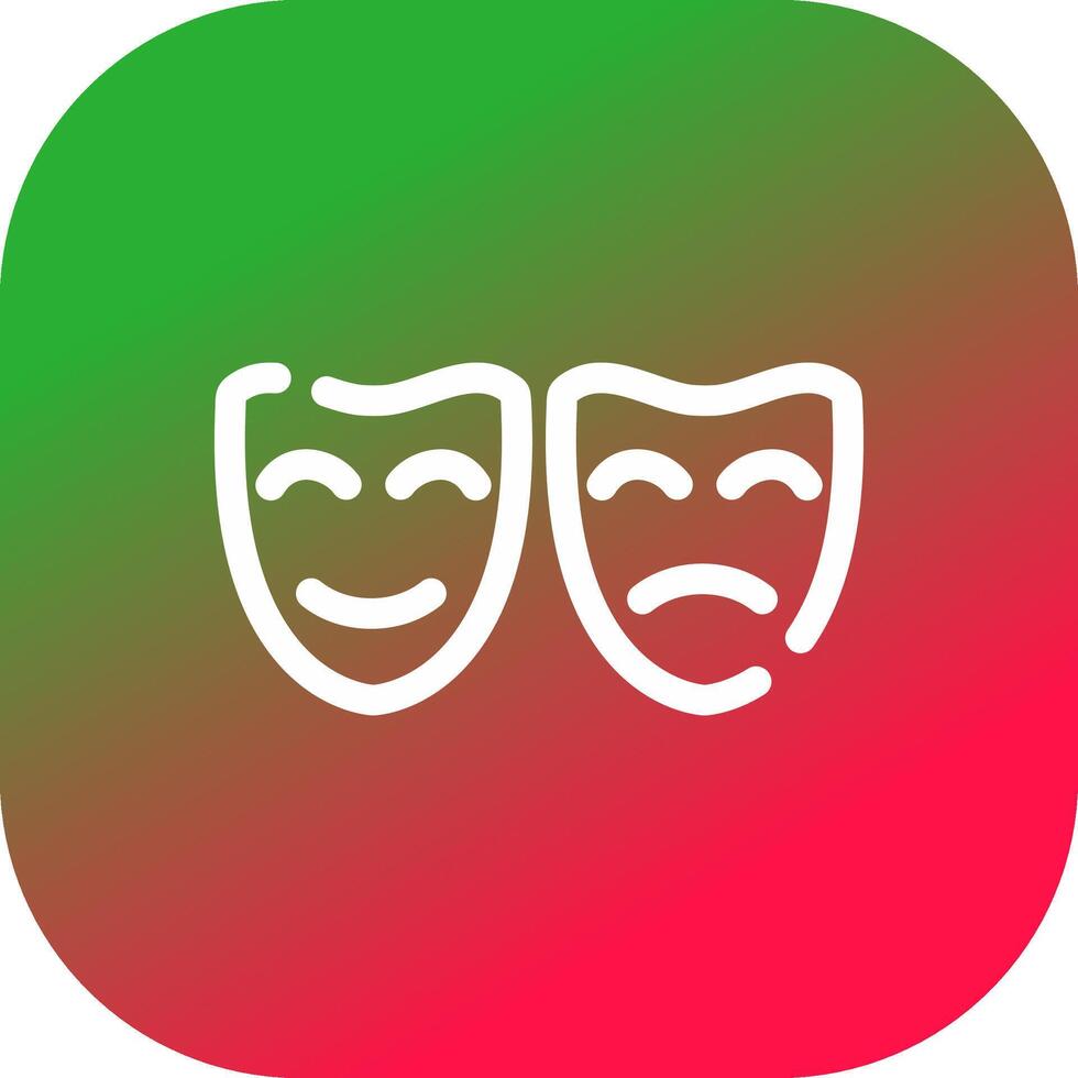 Theater Masks Creative Icon Design vector