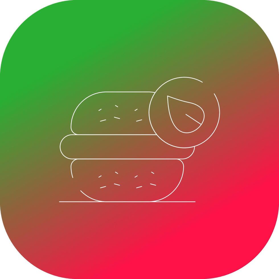 Vegan Burger Creative Icon Design vector