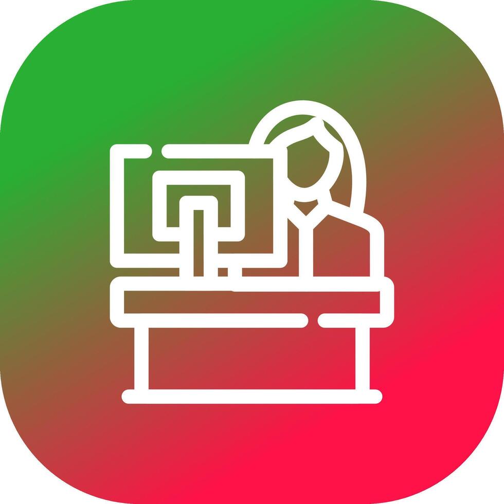 Receptionist Creative Icon Design vector