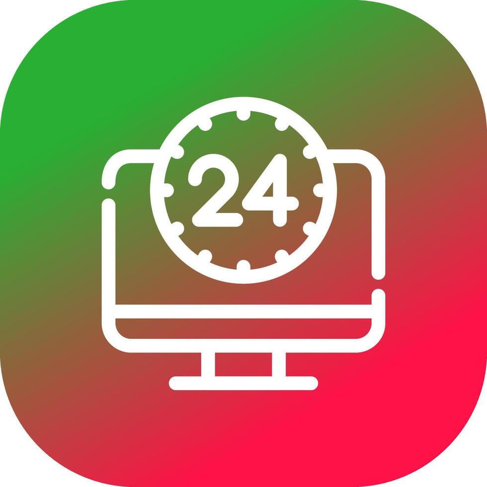 24 7 Monitoring Creative Icon Design vector