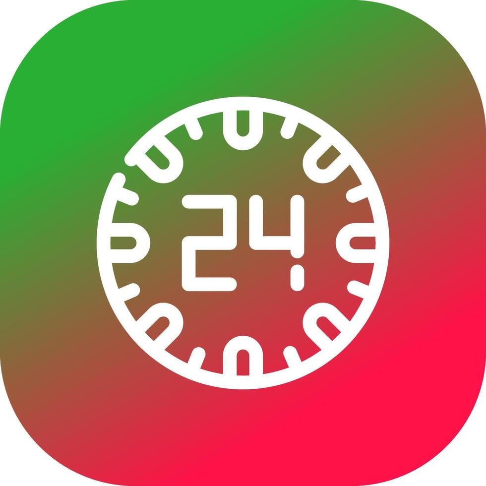 24 Hours Creative Icon Design vector