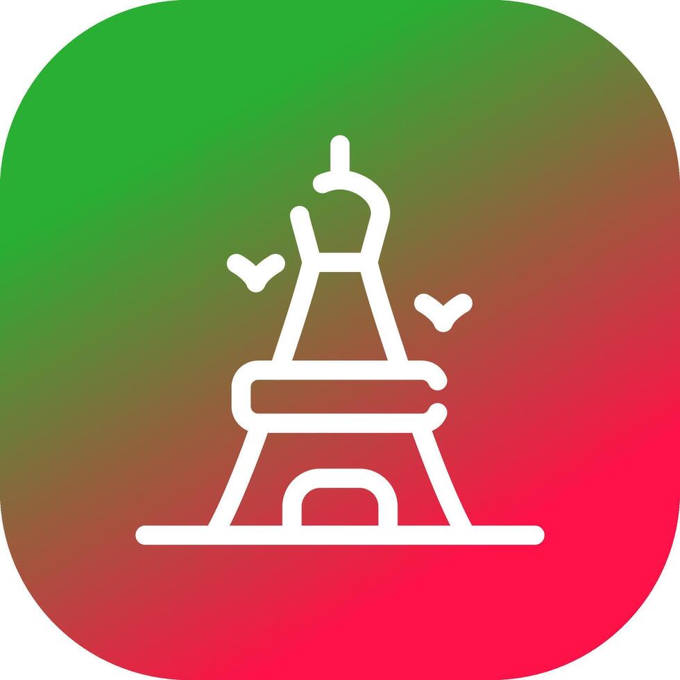 Eiffel Tower Creative Icon Design vector