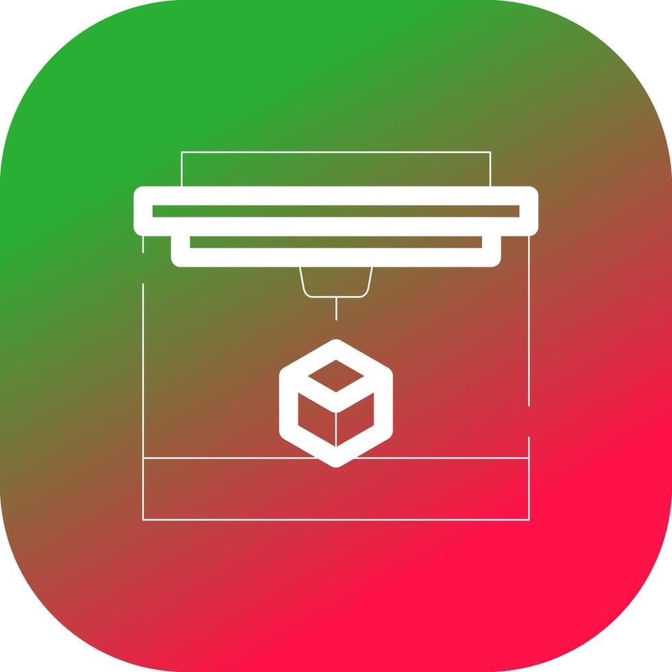 3D Printing Creative Icon Design vector