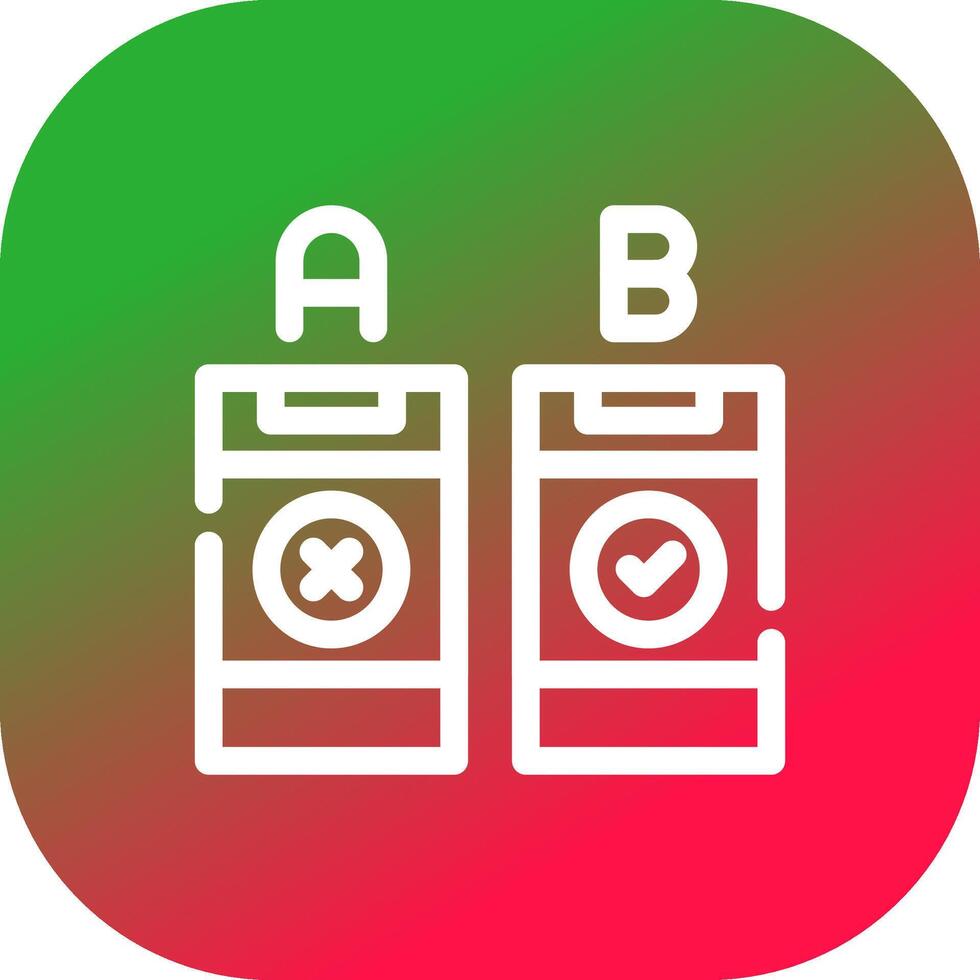 AB Testing Creative Icon Design vector