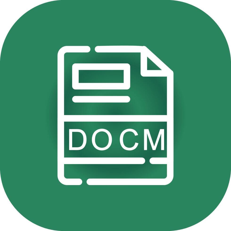 DOCM Creative Icon Design vector