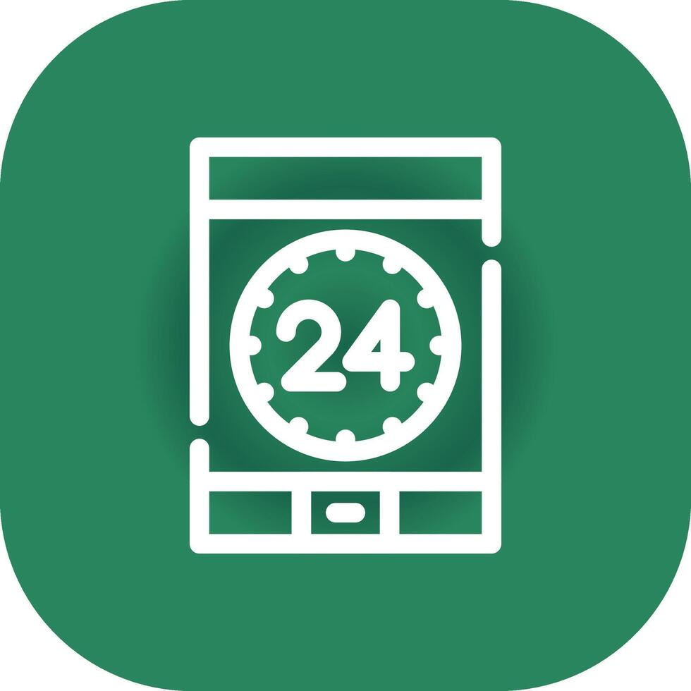 24 Hour Service Creative Icon Design vector