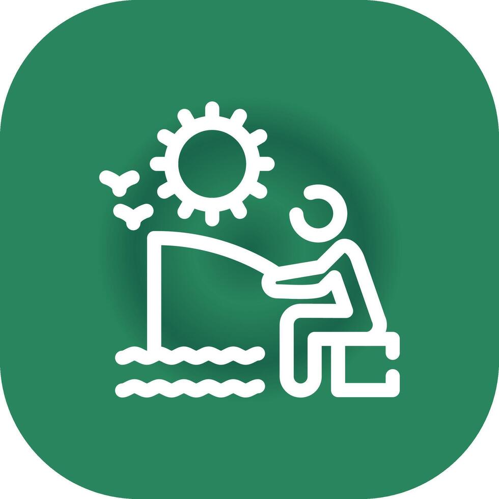 Summer Fishing Creative Icon Design vector