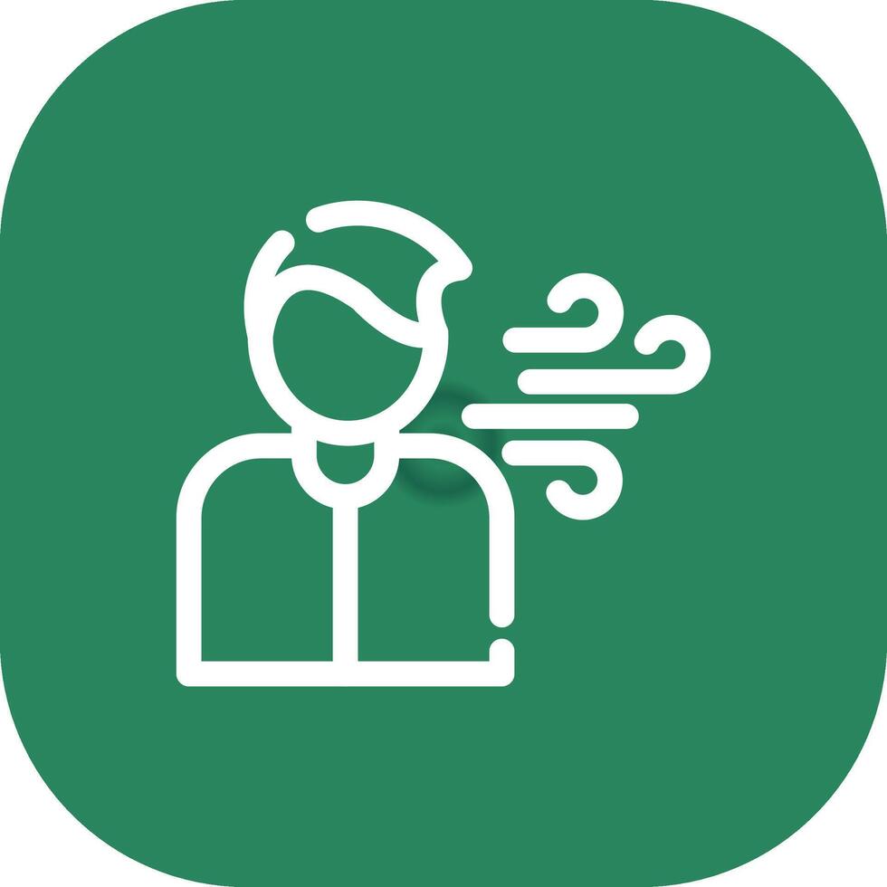 Shortness of Breath Creative Icon Design vector