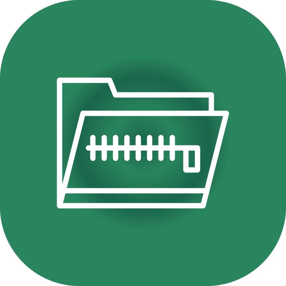 Zip Folder Creative Icon Design vector