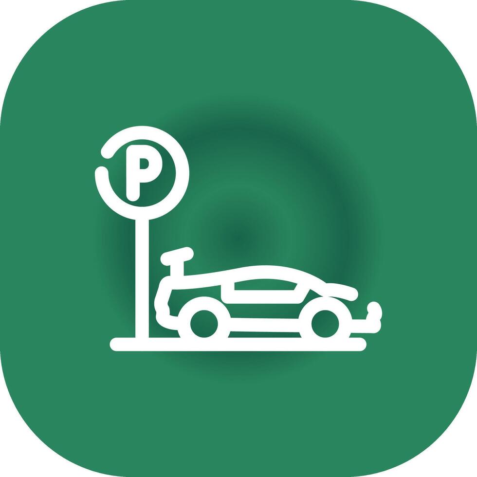 Parking Area Creative Icon Design vector