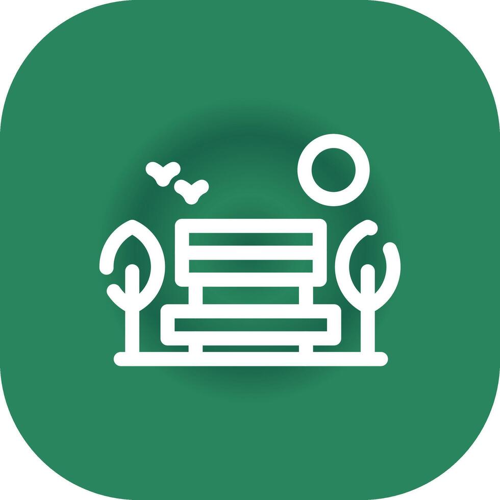 Park Landscape Creative Icon Design vector