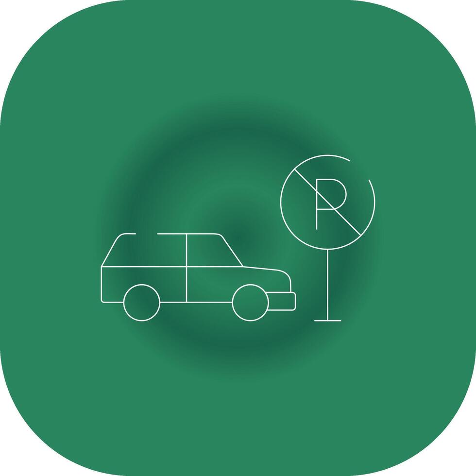 No Parking Creative Icon Design vector