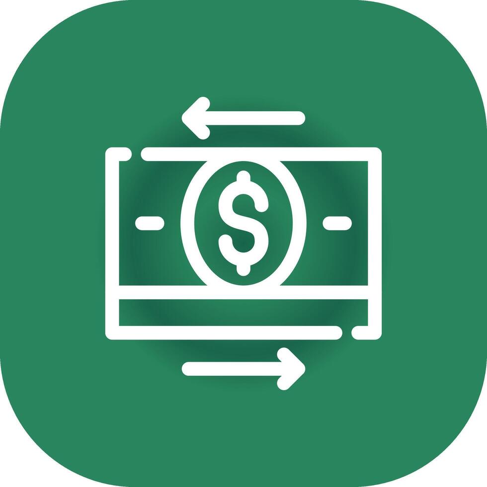 Money Transfer Creative Icon Design vector