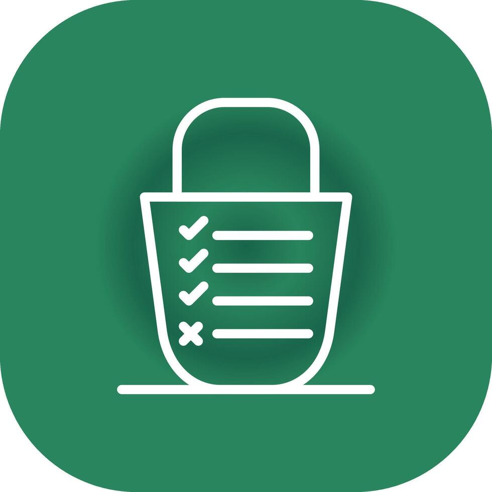 Bucket List Creative Icon Design vector