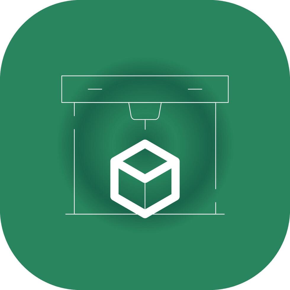 3D Printing Creative Icon Design vector