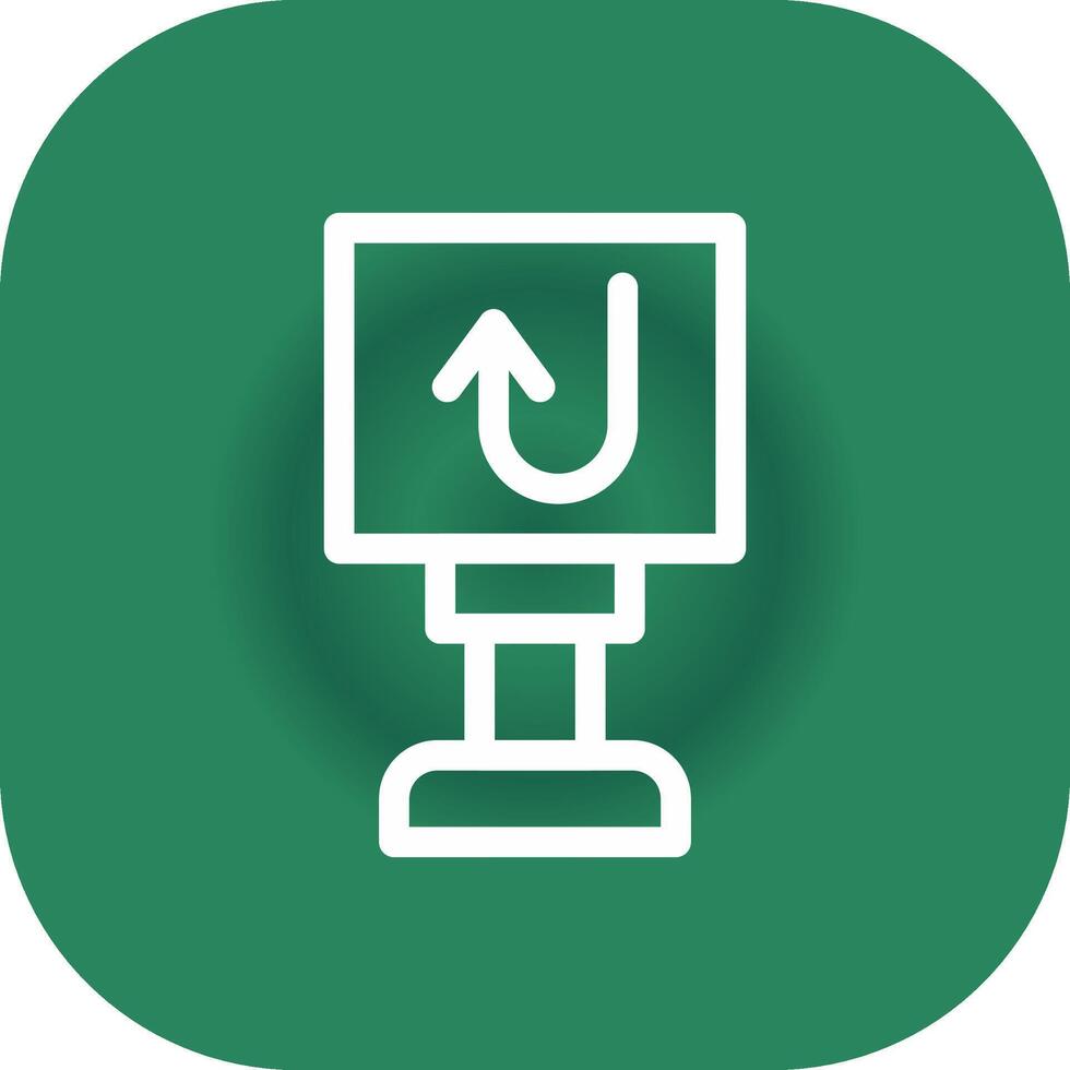 U Turn Creative Icon Design vector