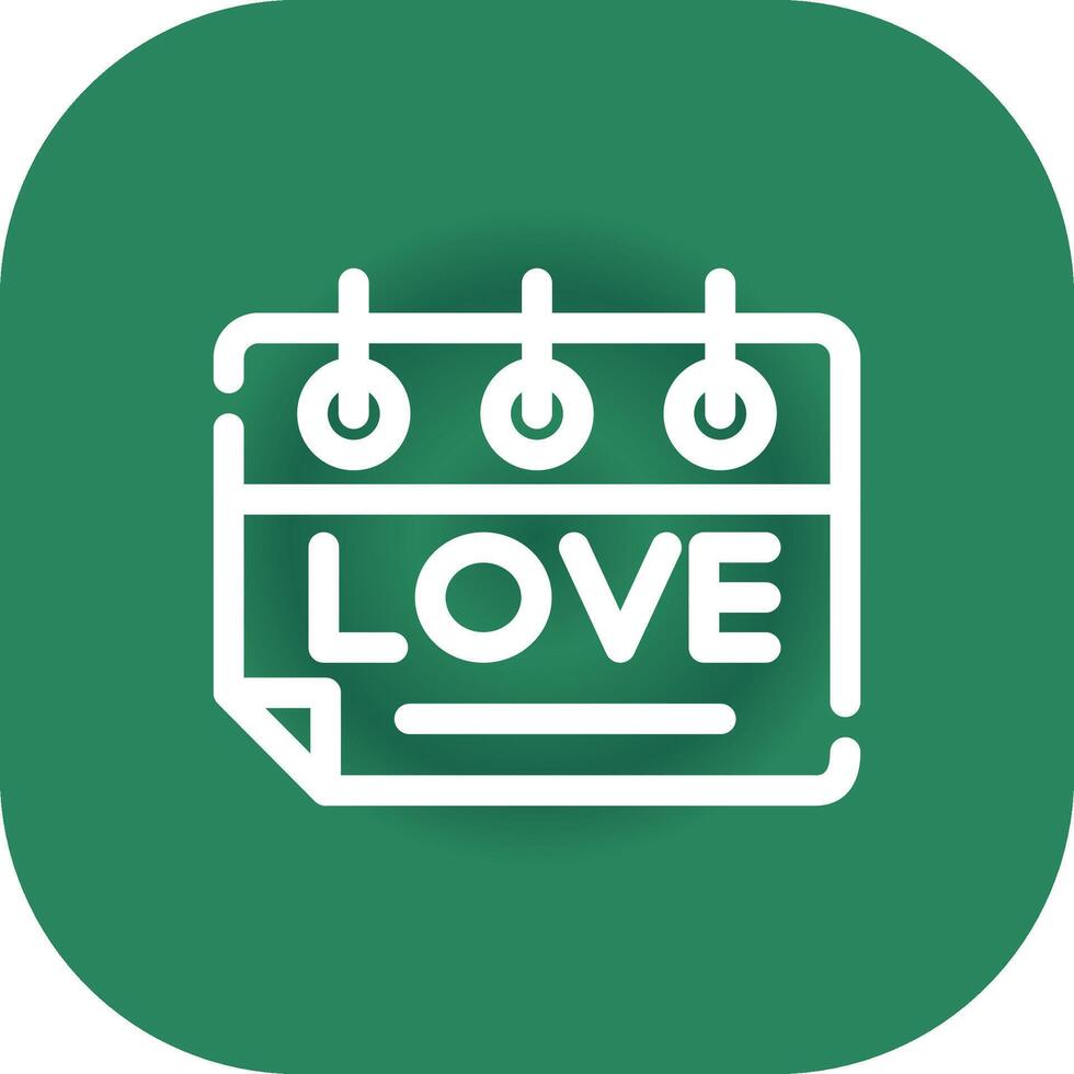 Love Calendar Creative Icon Design vector