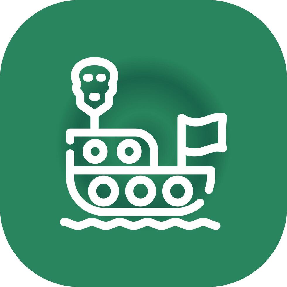 Pirates Ship Creative Icon Design vector