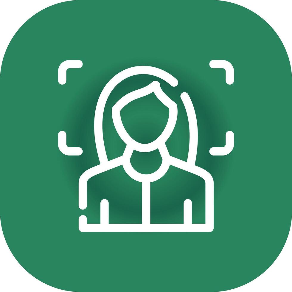 Facial Recognition Creative Icon Design vector