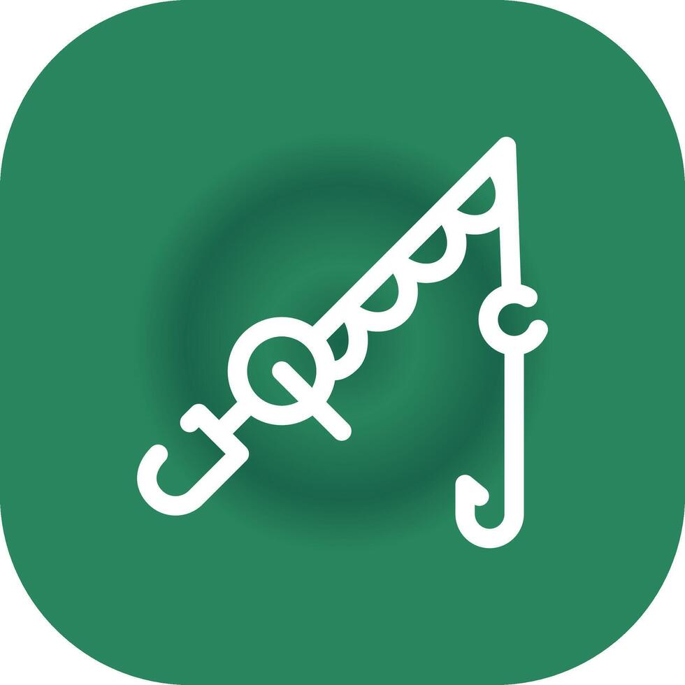 Fishing Rod Creative Icon Design vector