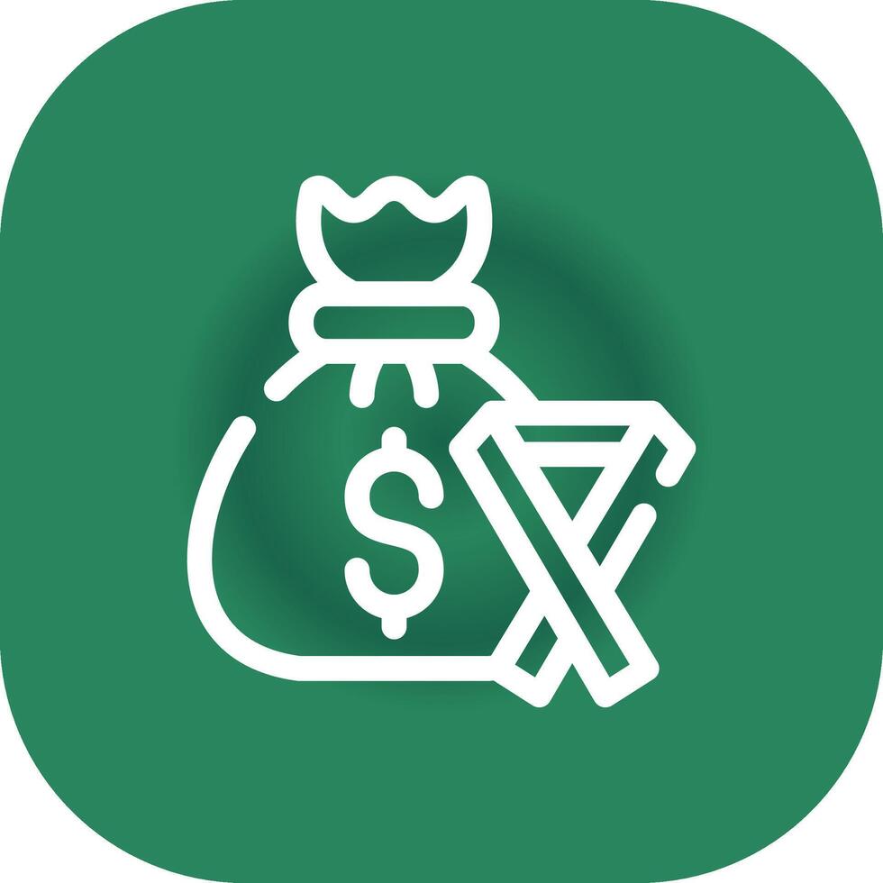 Money Bag Creative Icon Design vector