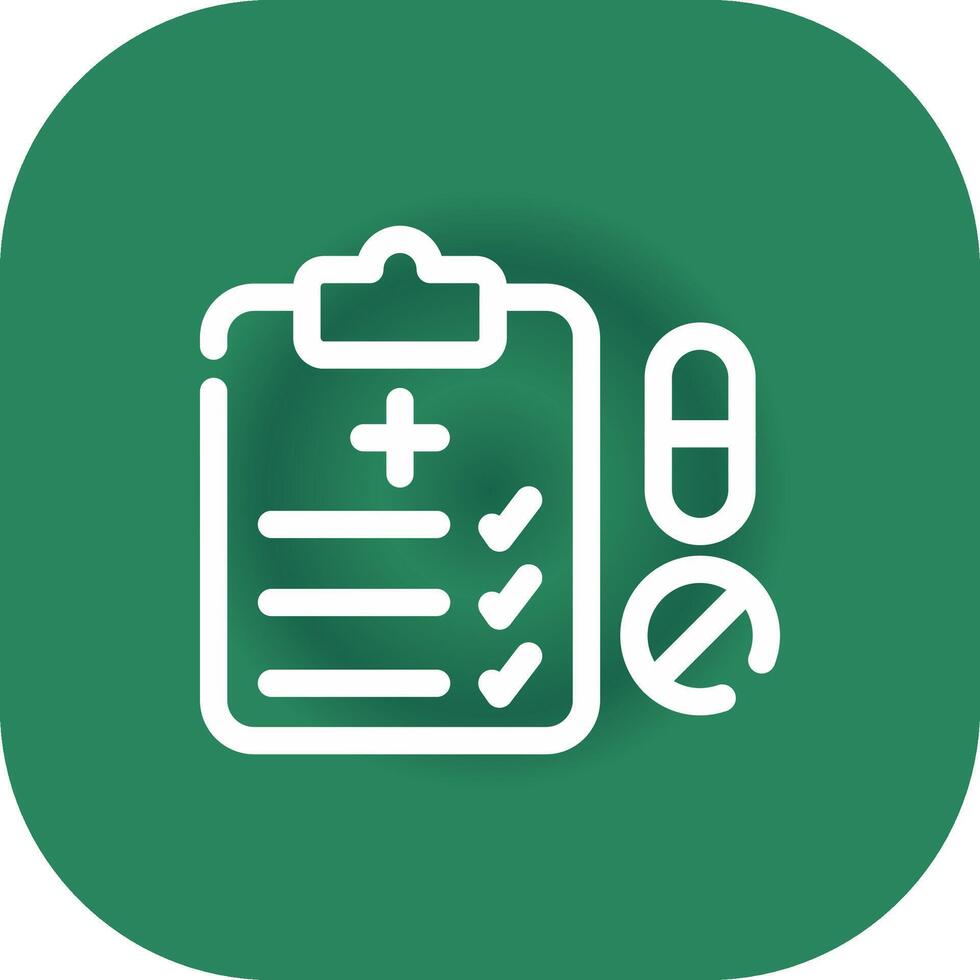 Medical Prescription Creative Icon Design vector