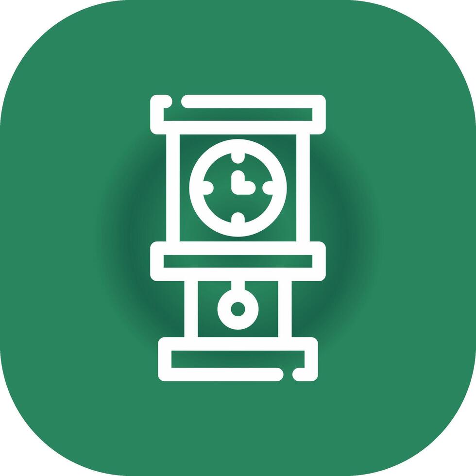 Grandfather Clock Creative Icon Design vector