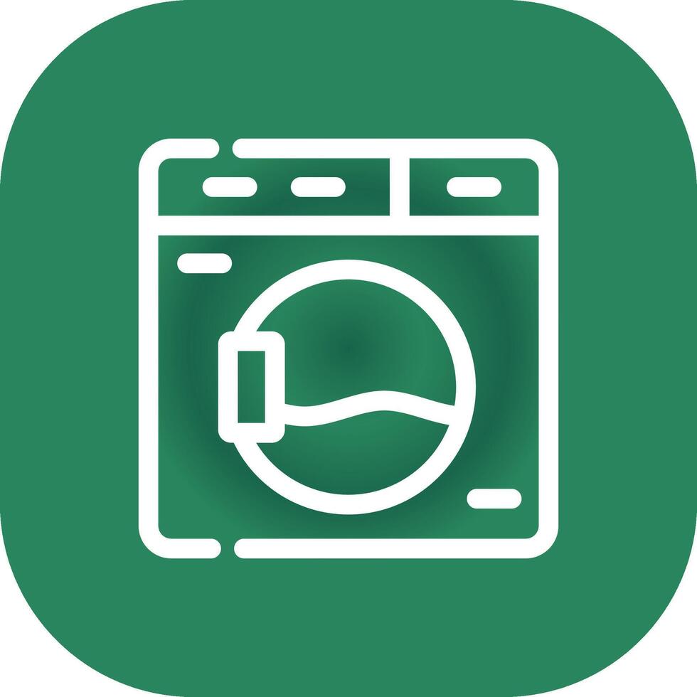 Washing Machine Creative Icon Design vector