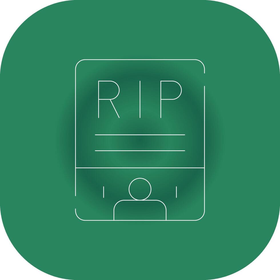 Obituary Creative Icon Design vector