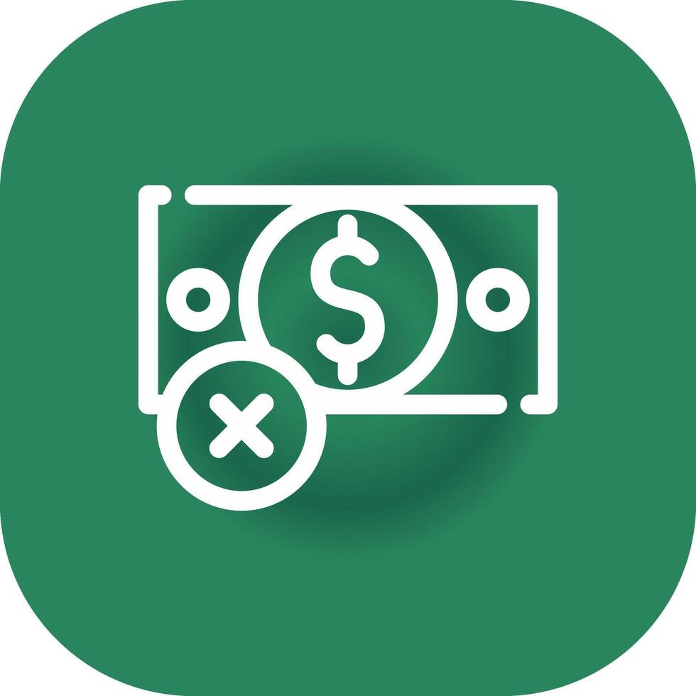 No Money Creative Icon Design vector