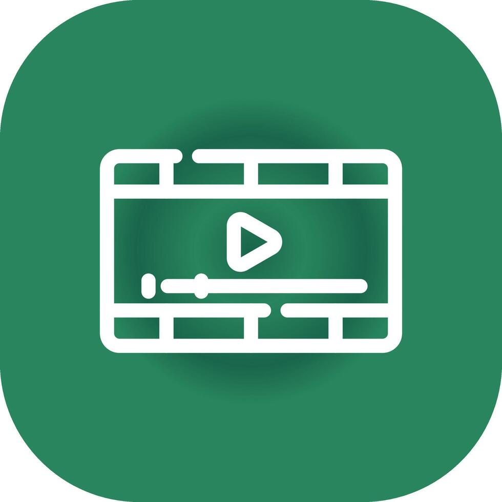 Video Player Creative Icon Design vector