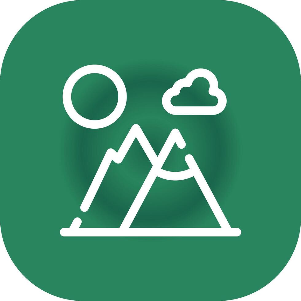 Mountains Landscape Creative Icon Design vector