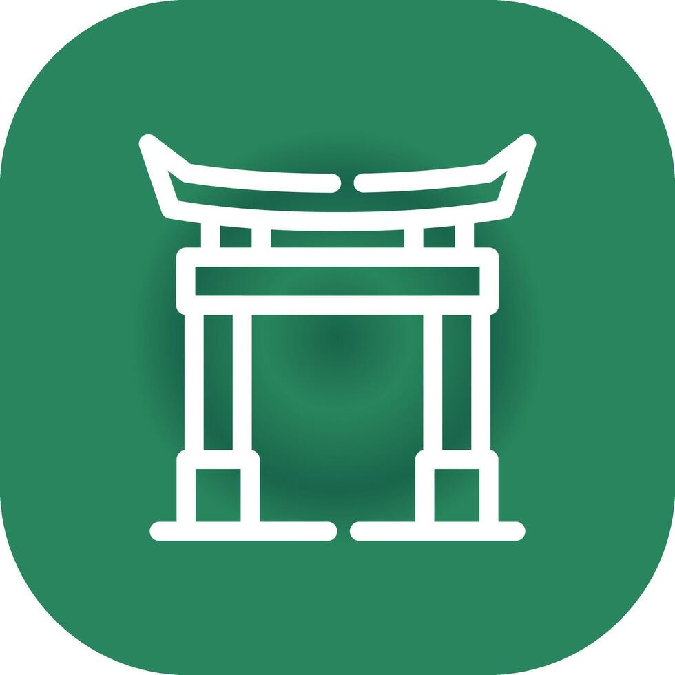 Torii Gate Creative Icon Design vector