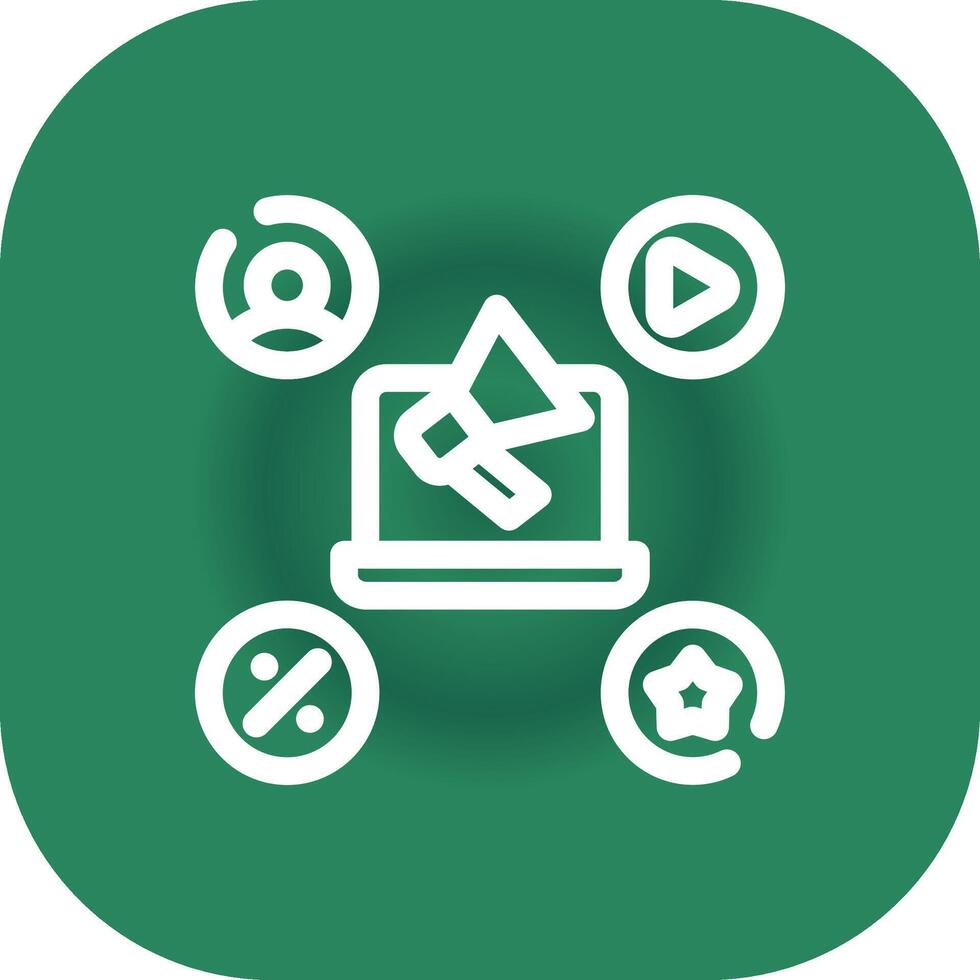 Advertising Creative Icon Design vector