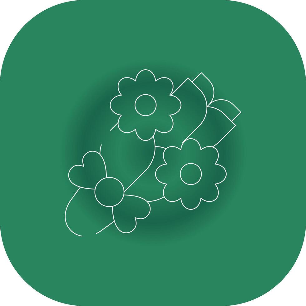 Flower Bouquet Creative Icon Design vector