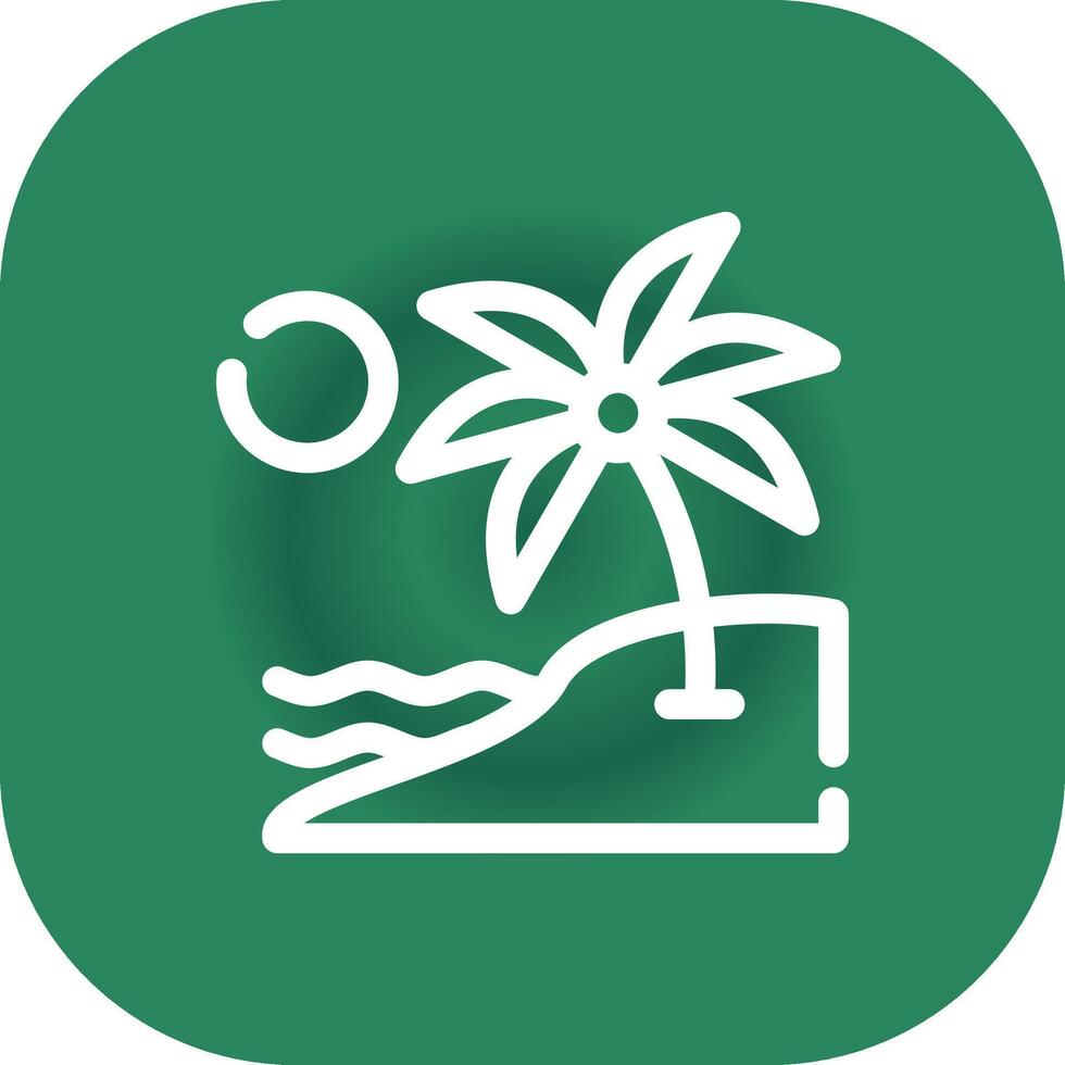 Island Landscape Creative Icon Design vector