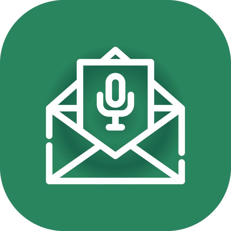 Voice Email Creative Icon Design vector