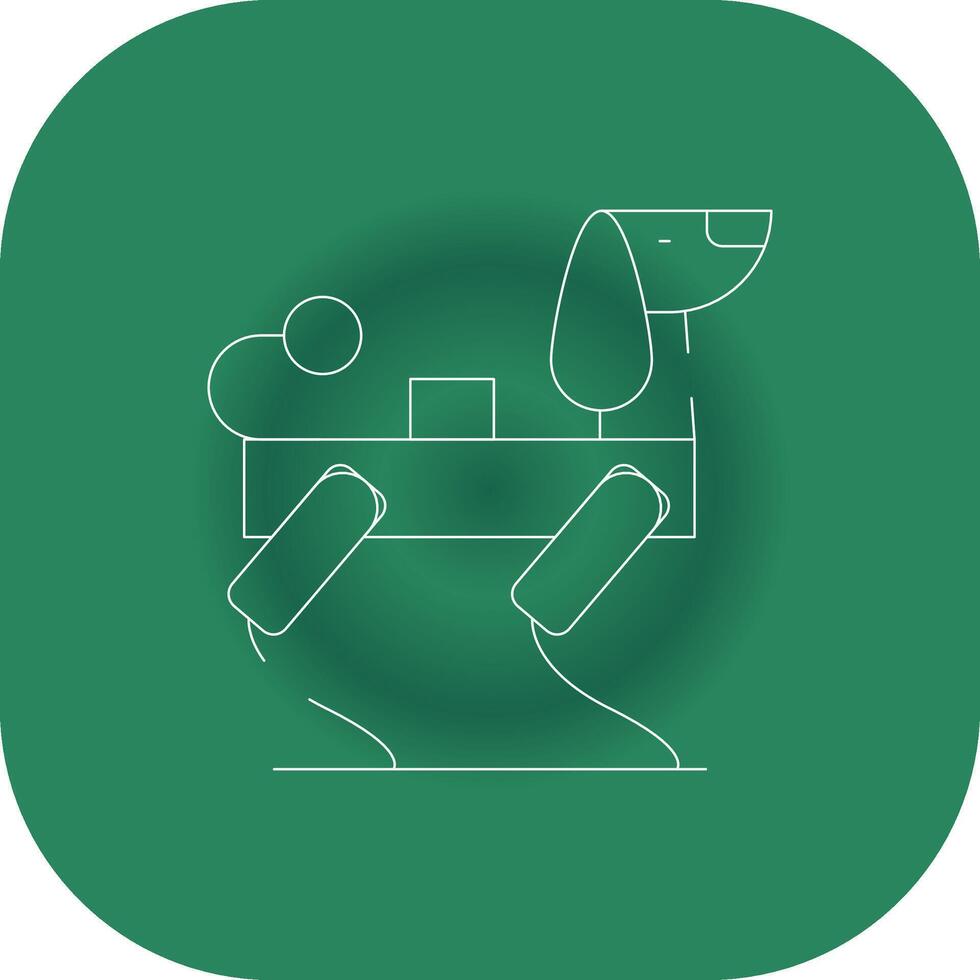 Robot Dog Creative Icon Design vector