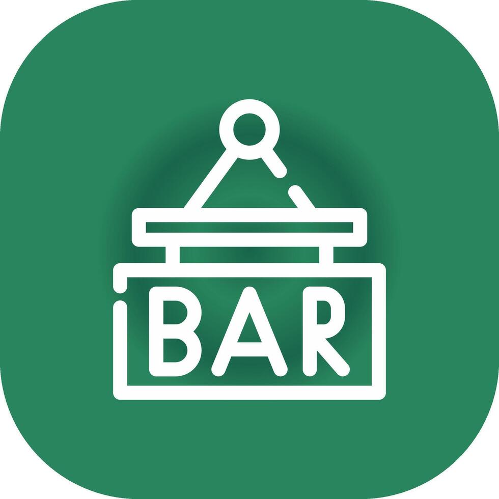 Bar Sign Board Creative Icon Design vector