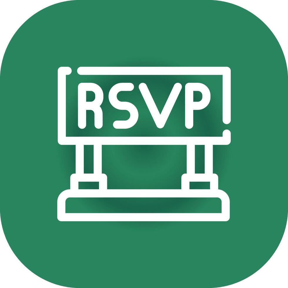 diseño de icono creativo rsvp vector