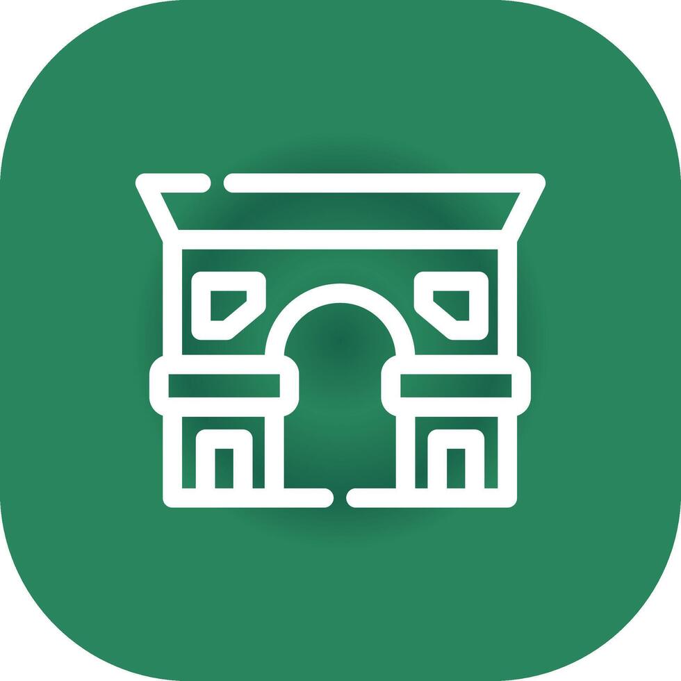 Arc De Triomphe Creative Icon Design vector