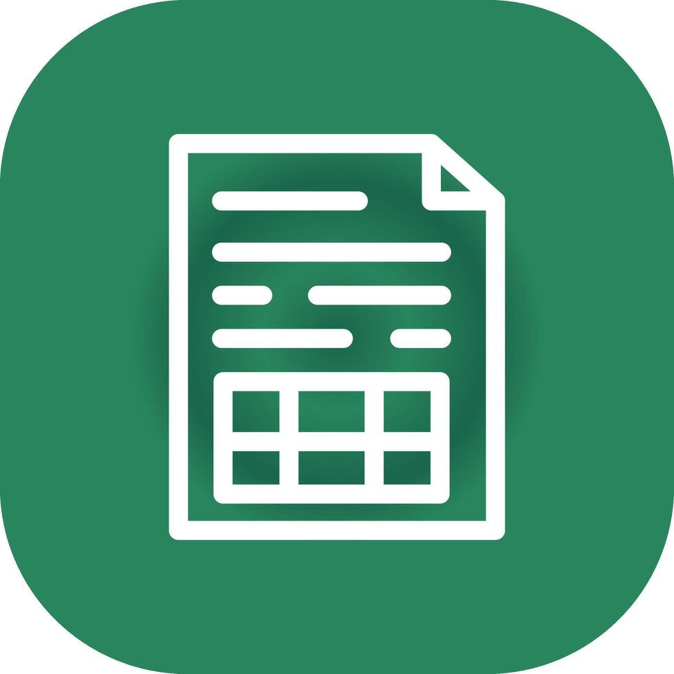 Spreadsheet Creative Icon Design vector