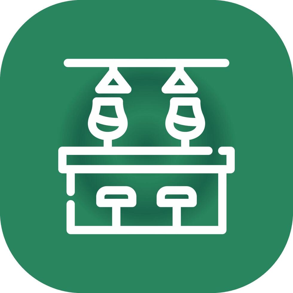 Bar Counter Creative Icon Design vector