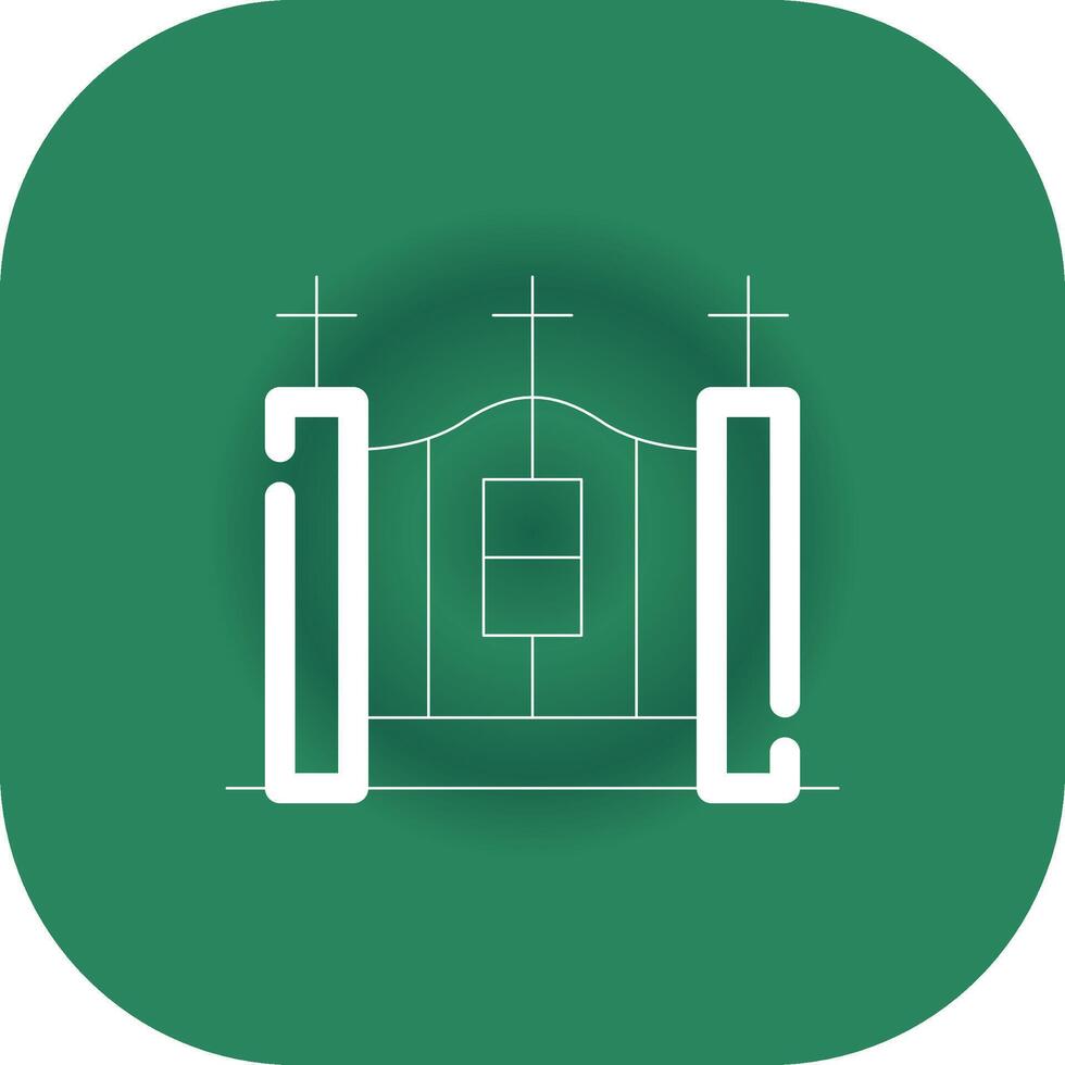 Cemetery Gate Creative Icon Design vector
