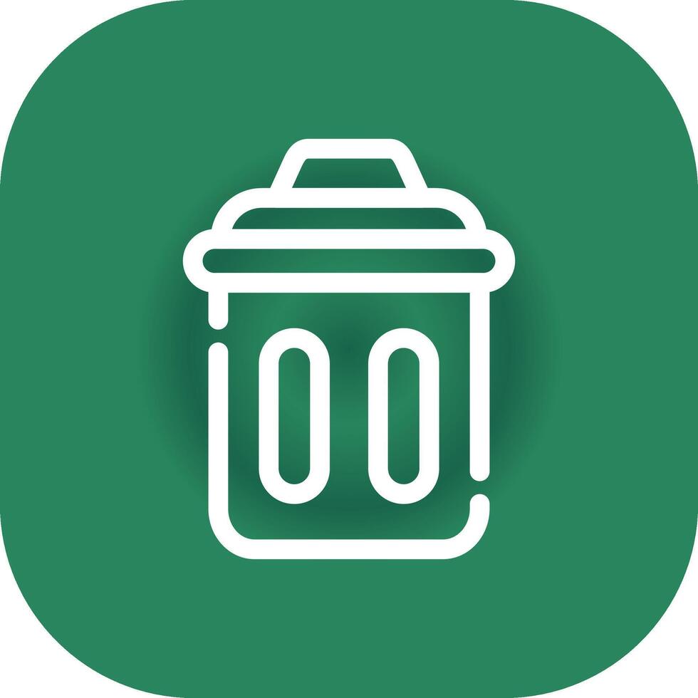 Trash Bin Creative Icon Design vector