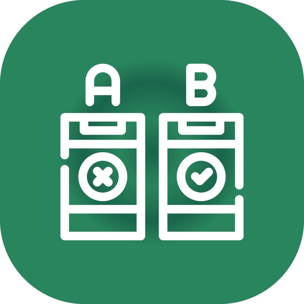 AB Testing Creative Icon Design vector