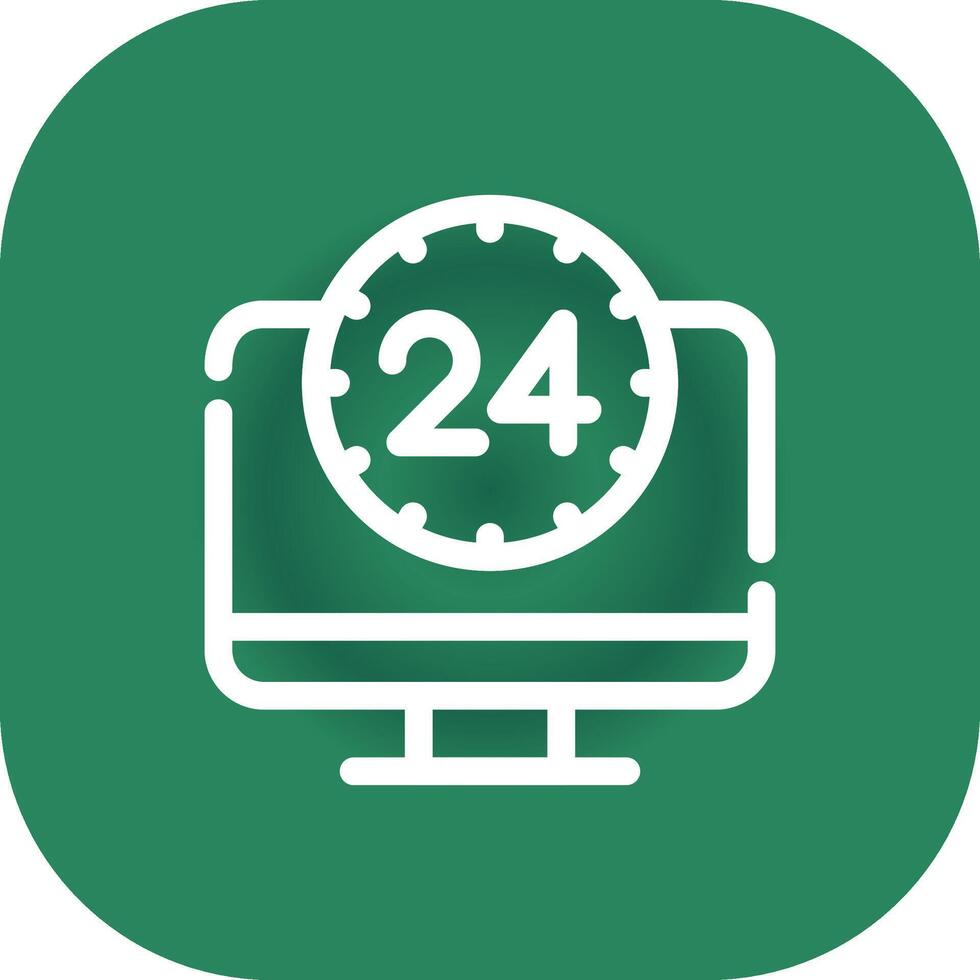 24 7 Monitoring Creative Icon Design vector