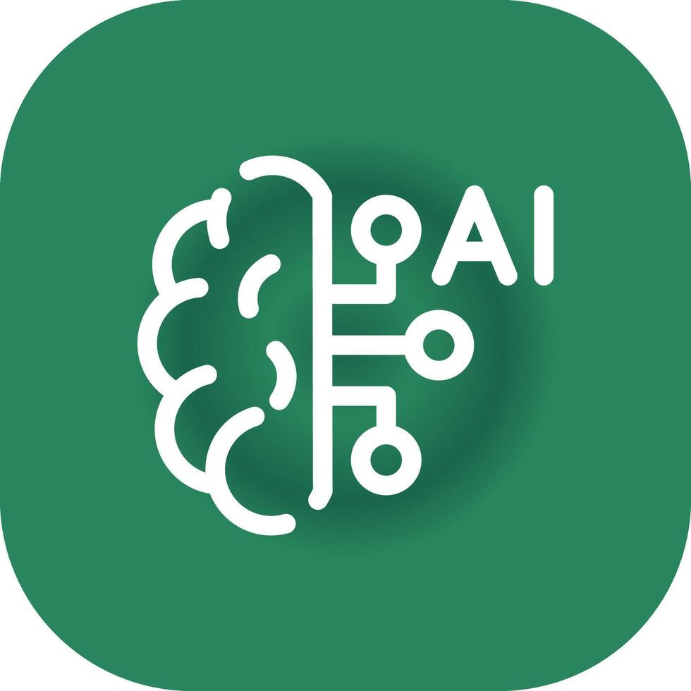 Artificial Intelligence Creative Icon Design vector