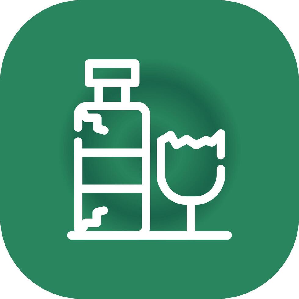 Glass Bottle Creative Icon Design vector