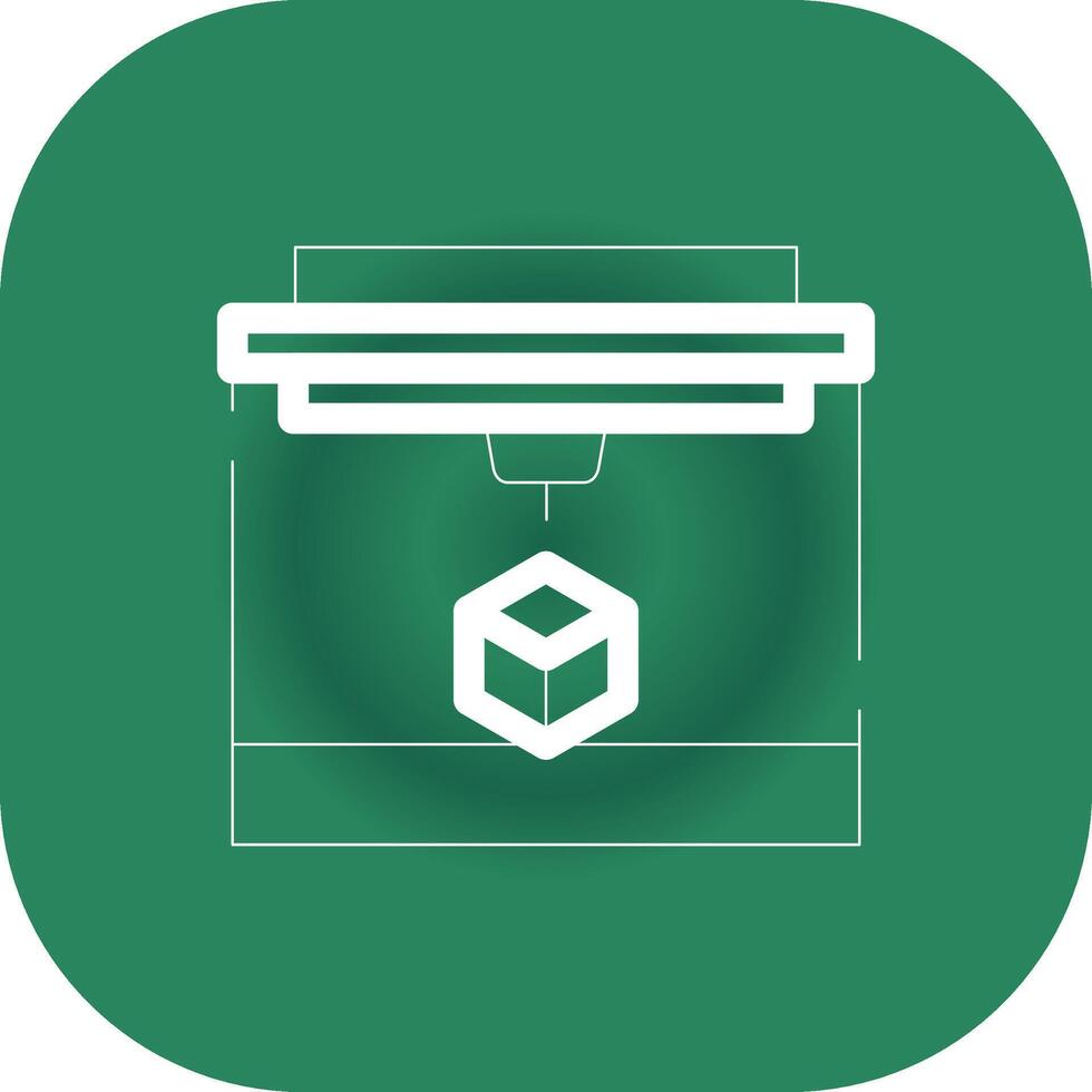 3D Printing Creative Icon Design vector